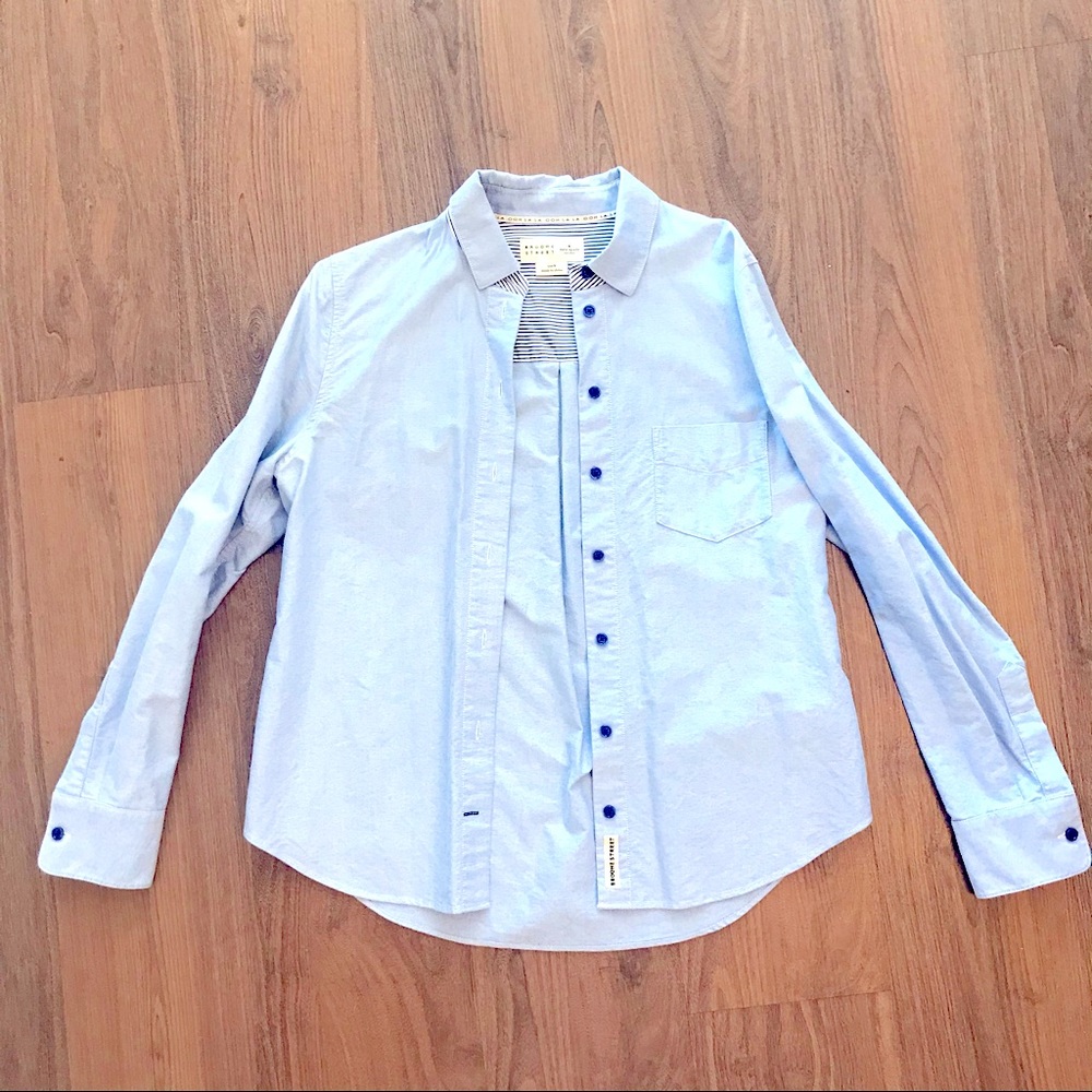 Kate Spade blue casual button-up shirt